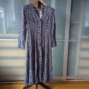 Lovely Pre-loved Joseph Ribkoff Floral Dress - (small)